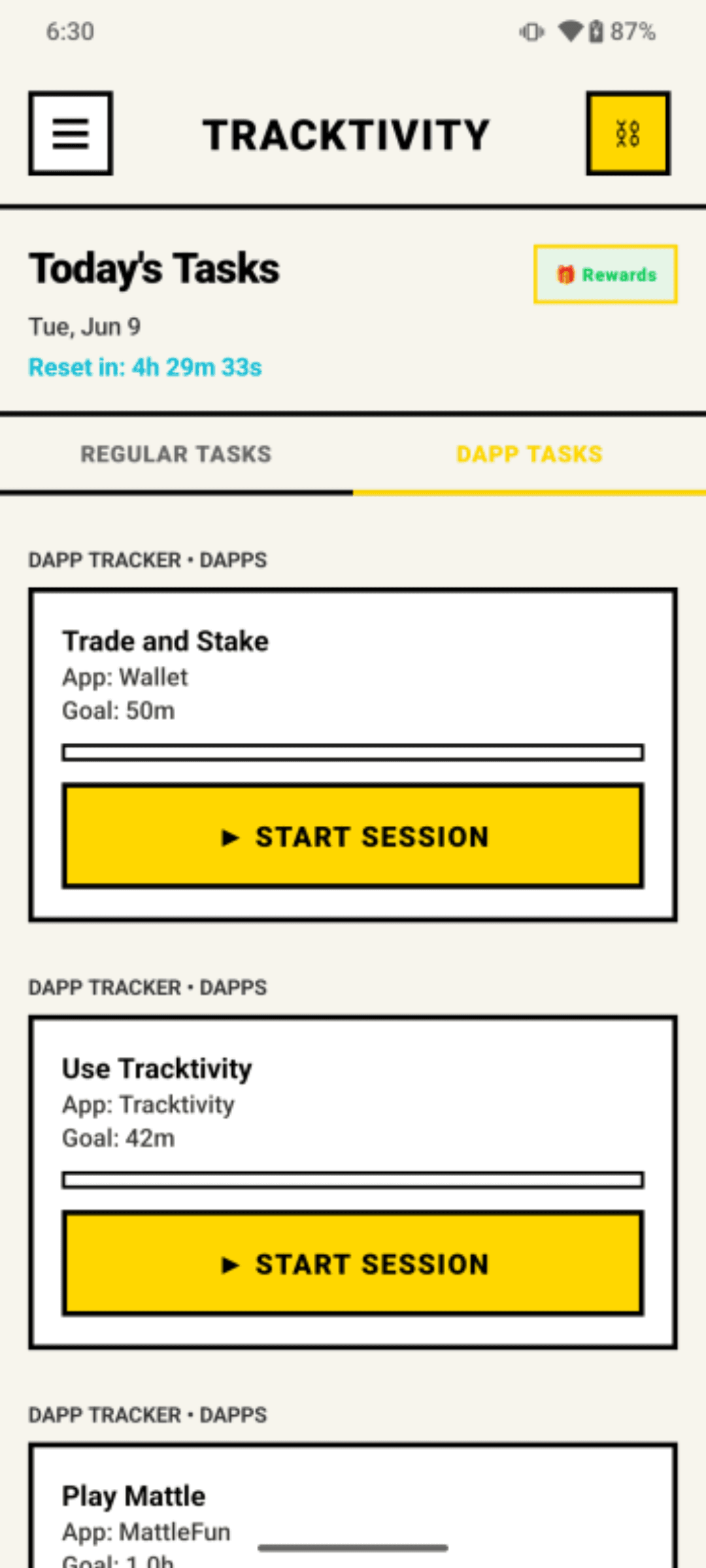Tracktivity app preview 2