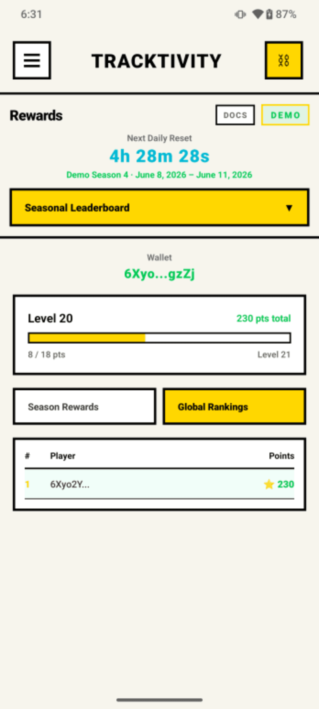 Tracktivity app preview 7
